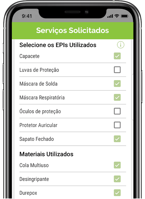 Ordem de serviço checklist