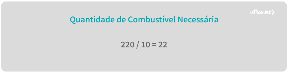 Como fazer o cálculo de combustível - quantidade