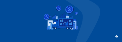 Capa de blog ilustrativa representando indicadores financeiros representando ROI na logística.