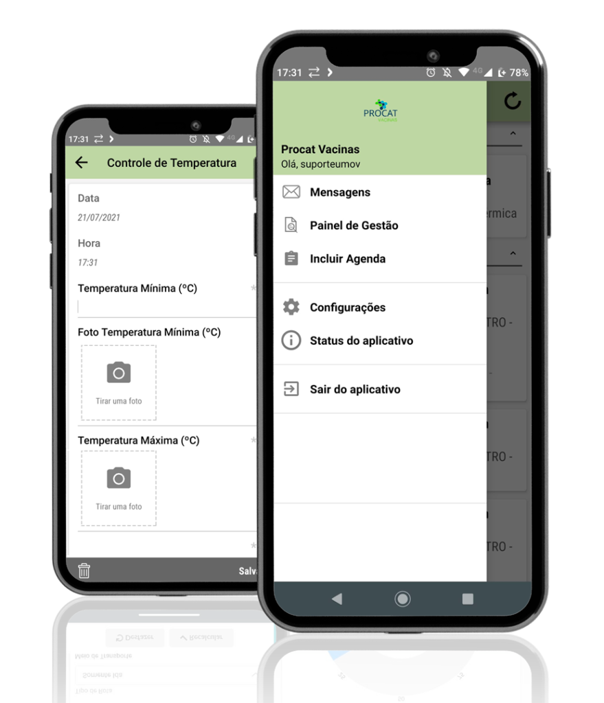 Veja o aplicativo utilizado pela Procat vacinas