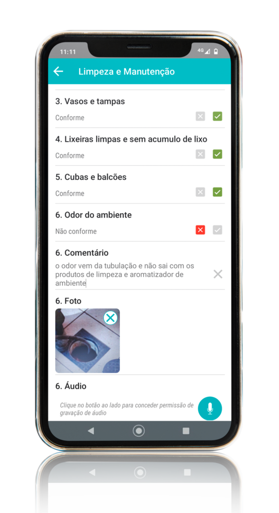 Checklist de limpeza e manutenção