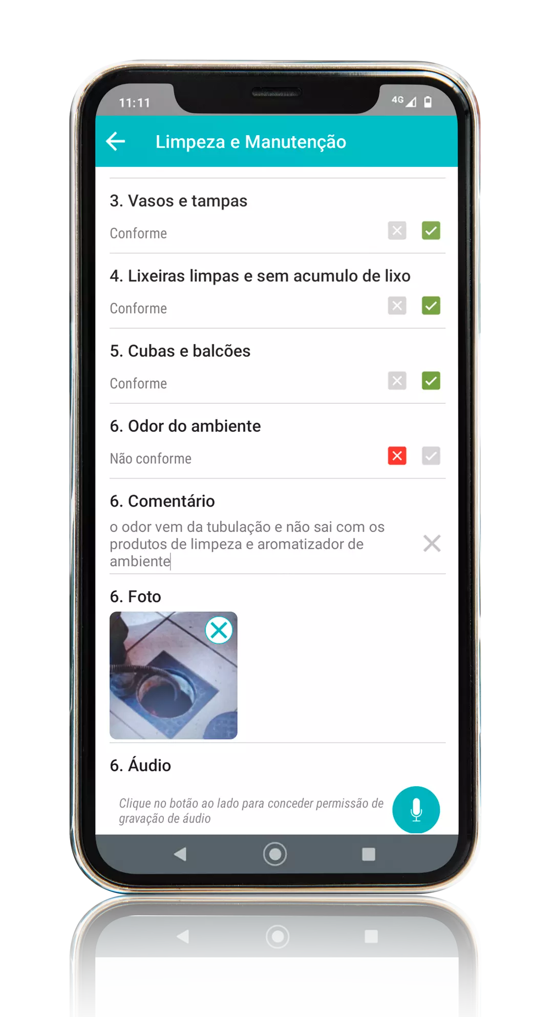 Checklist de limpeza e manutenção