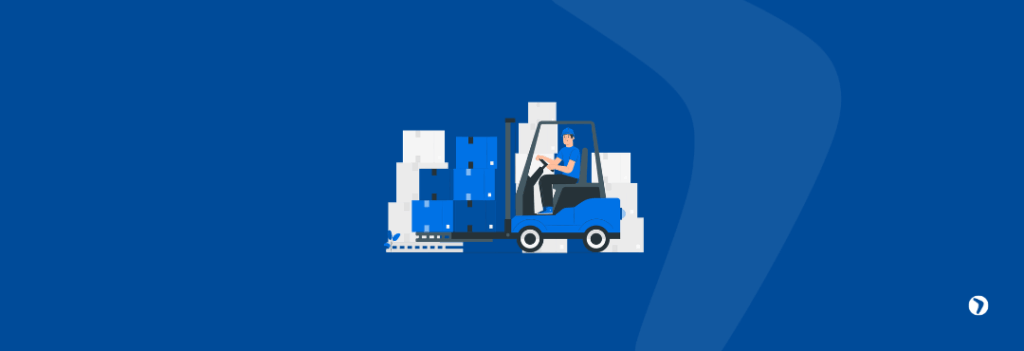 Imagem de capa do conteúdo sobre equipamento de movimentação de cargas em armazém.