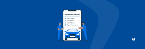 Figura representativa de homens aplicando checklist automotivo