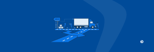 Imagem ilustrativa de caminhão em estrada com desvio simbolizando riscos de desvio de carga no transporte.