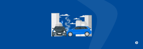 Figura ilustrando acidente de trânsito - maio amarelo