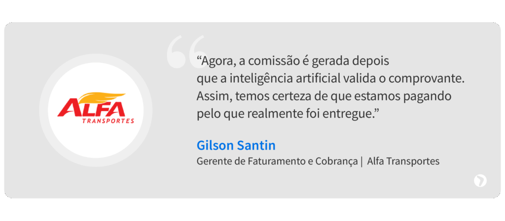 Depoimento de cliente sobre o uso do Aplicativo da uMov.me pela equipe da Alfa Transportes