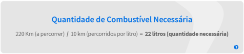 Como fazer o cálculo de combustível - quantidade