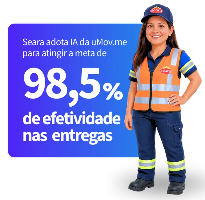 Seara adota IA da uMov.me para atingir a meta de 98,5% de efetividade nas entregas